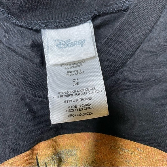 Disney Juniors Small Mickey Mouse Halloween Long Sleeve Shirt Black Silhouette - Picture 4 of 8